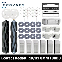 Ecovacs Deebot 로봇 진공 청소기 예비 부품, 고무 사이드 브러시, 커버, 헤파 필터, 걸레 걸레, 먼지 봉투, X1 OMNI / T10 OMNI