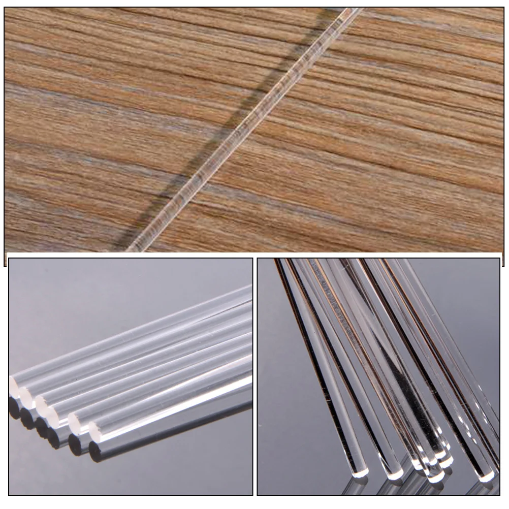 Aste acriliche in plastica trasparente da 30 pezzi per decorazioni micro paesaggistiche fai-da-te Bastoncini rotondi per applicazioni di lavorazione e composizioni floreali