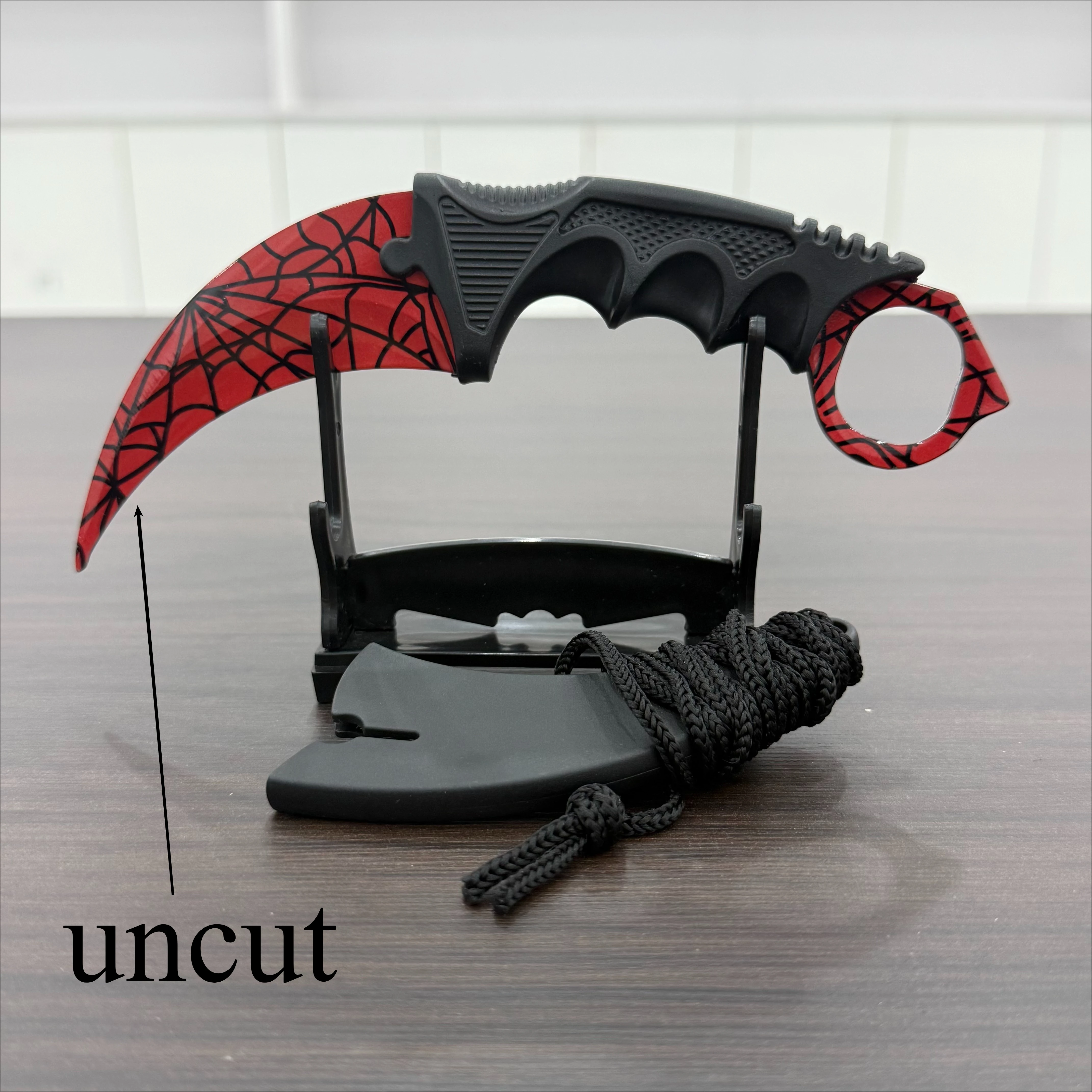 18.8cm Sakura Claw Knife Metal Model Collectible Desk Ornaments Lightning Karambit Cosplay Prop Home Decoration Boys Knife Safe