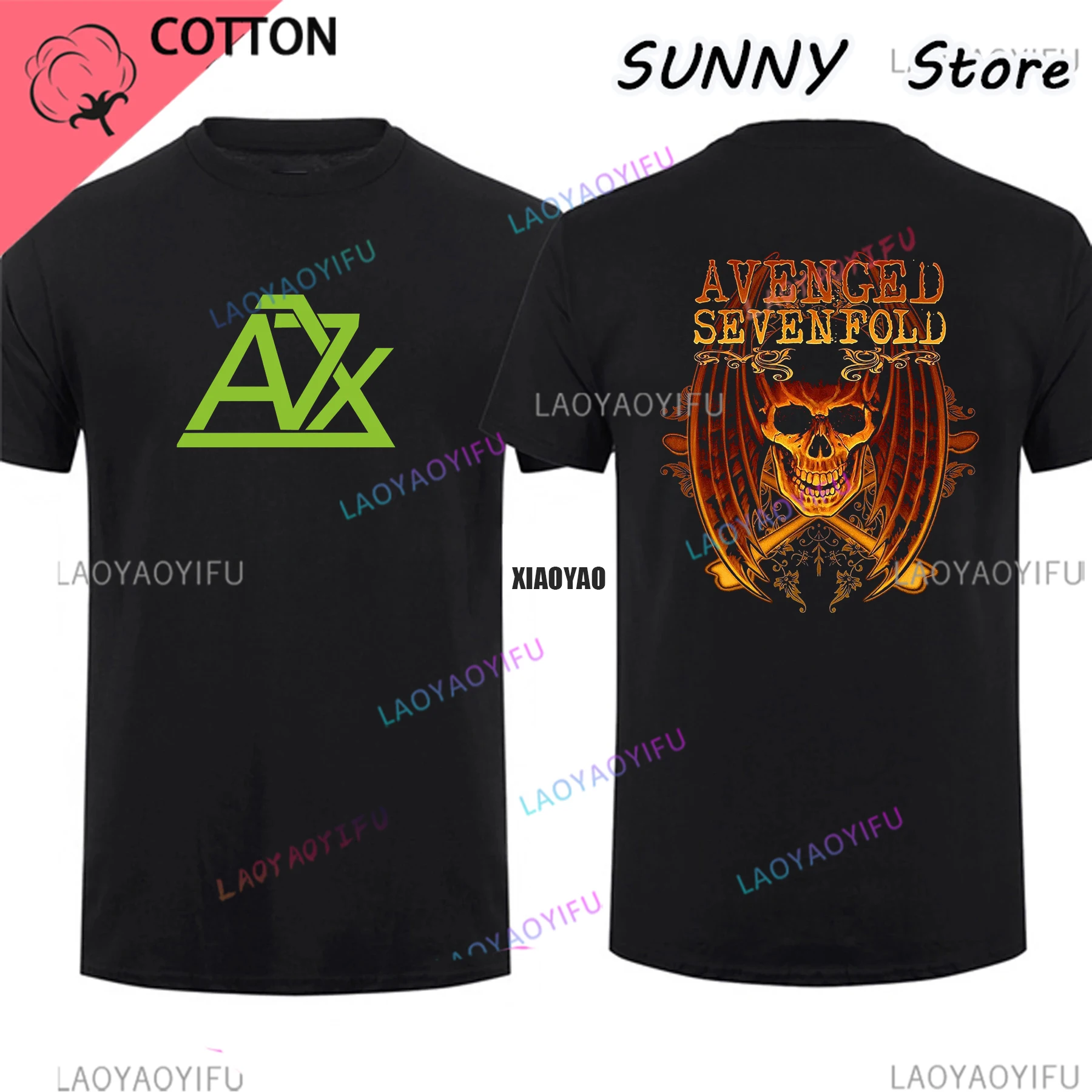 Vintage Style Avenged Sevenfold Graphic T Shirts Men T Shirt Women Clothing Summer Breathable Black Modal Tops