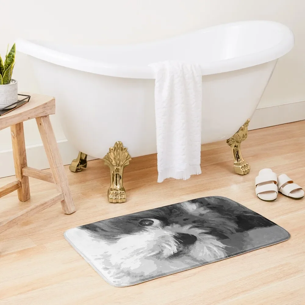 

Say What Cute Shih Tzu dog art Bath Mat Toilet Floor Rug Bathroom Mat
