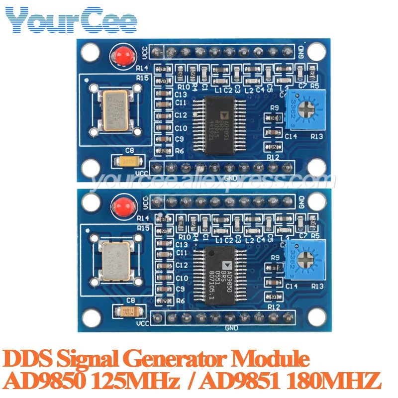 5 szt./1 szt. AD9850 125MHz AD9851 180MHz Moduł generatora sygnału DDS Generator sinusoidalny i kwadratowy Płytka rozwojowa 0-1MHz