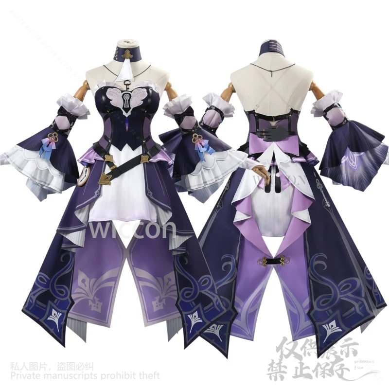 Anime Game Honkai: Star Rail Herta Cosplay SpaceStation Heita Costume Black Tower Dress Lolita Wigs Shoes Girls Woman Customized
