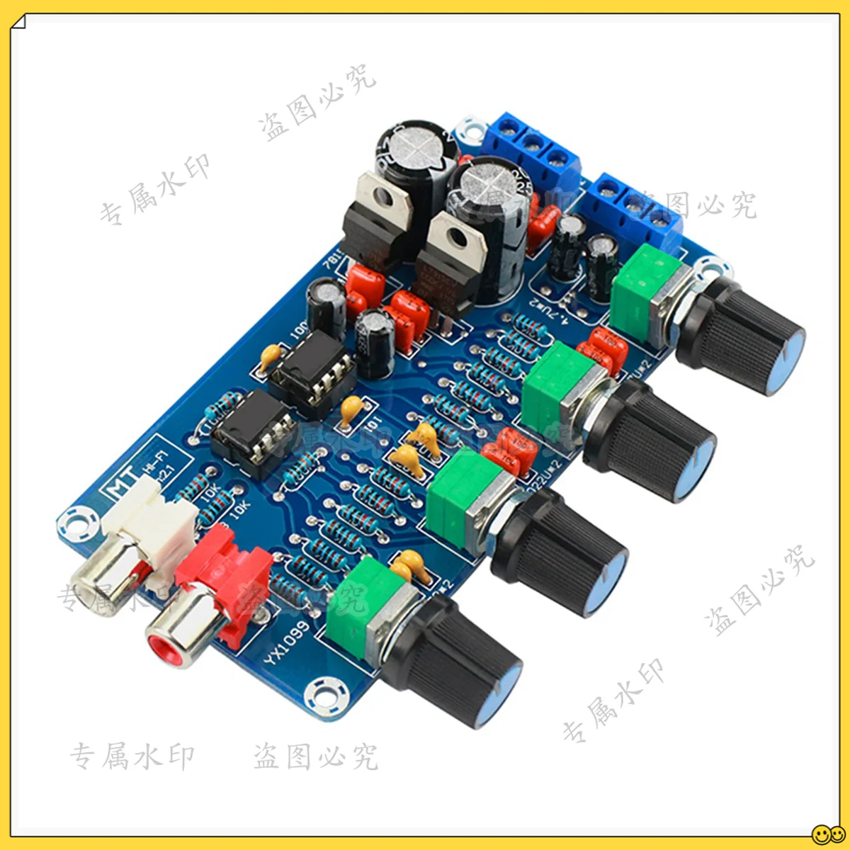 Amplifier NE5532 Preamp Preamplifier Volume Tone Control Finished Board Treble Midrange Bass EQ DIY Dual AC 12V - 18V