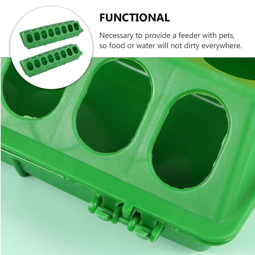 

2pcs Pigeon Food Containers Birds Feeding Troughs Durable Plastic Indoor Outdoor Pigeon Chicken Squirrel Bowls Dispenser