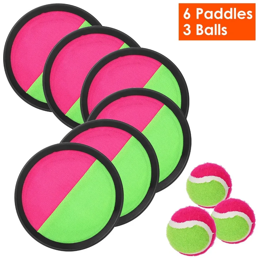 

3Sets Toss and Catch Ball Throw Catch Ball Paddle Outdoor Ball Game Catch Game Beach Game