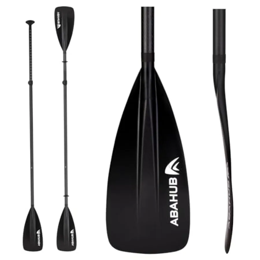 1 x 4 Section Carbon SUP Paddle/Kayak Oar, Adjustable Stand up Paddleboard Paddles, Lightweight Carbon Shaft Black/Blue/Green/G