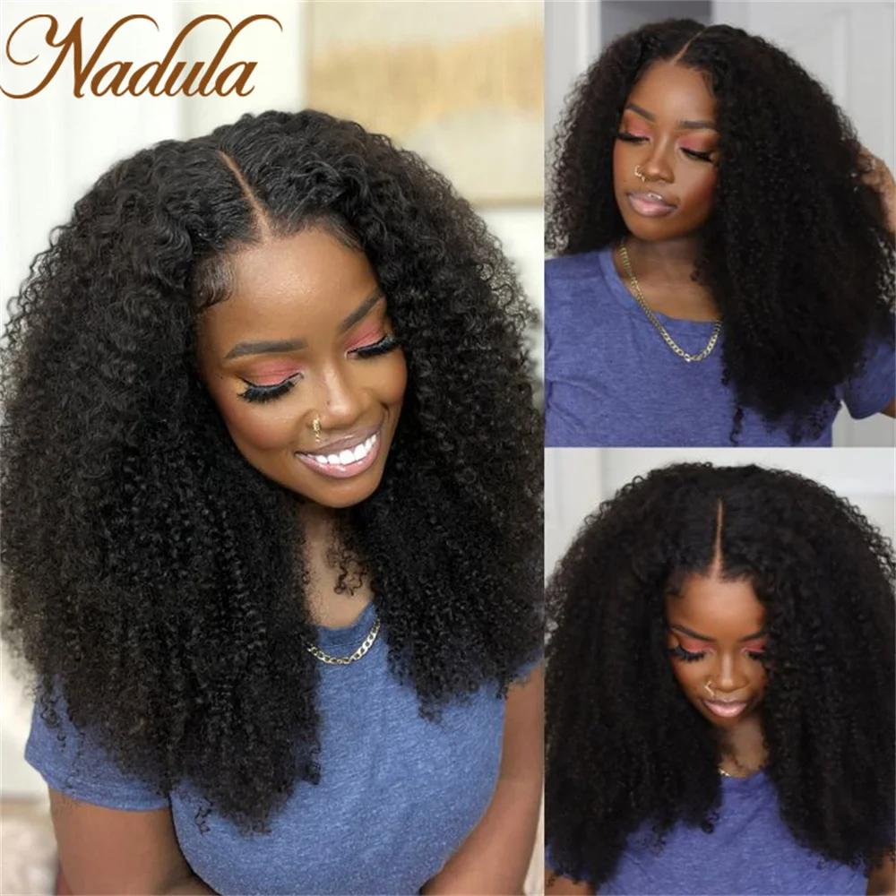 Nadula Curly Hair 13x4 Real Ear To Ear Pre-Cut Lace Front Glueless Lace Closure Wig Kinky Curly 7X5 Bye Bye Knots Human Wigs