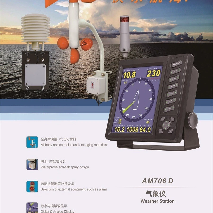 Marine meteorological instrument temperature, humidity and atmospheric pressure