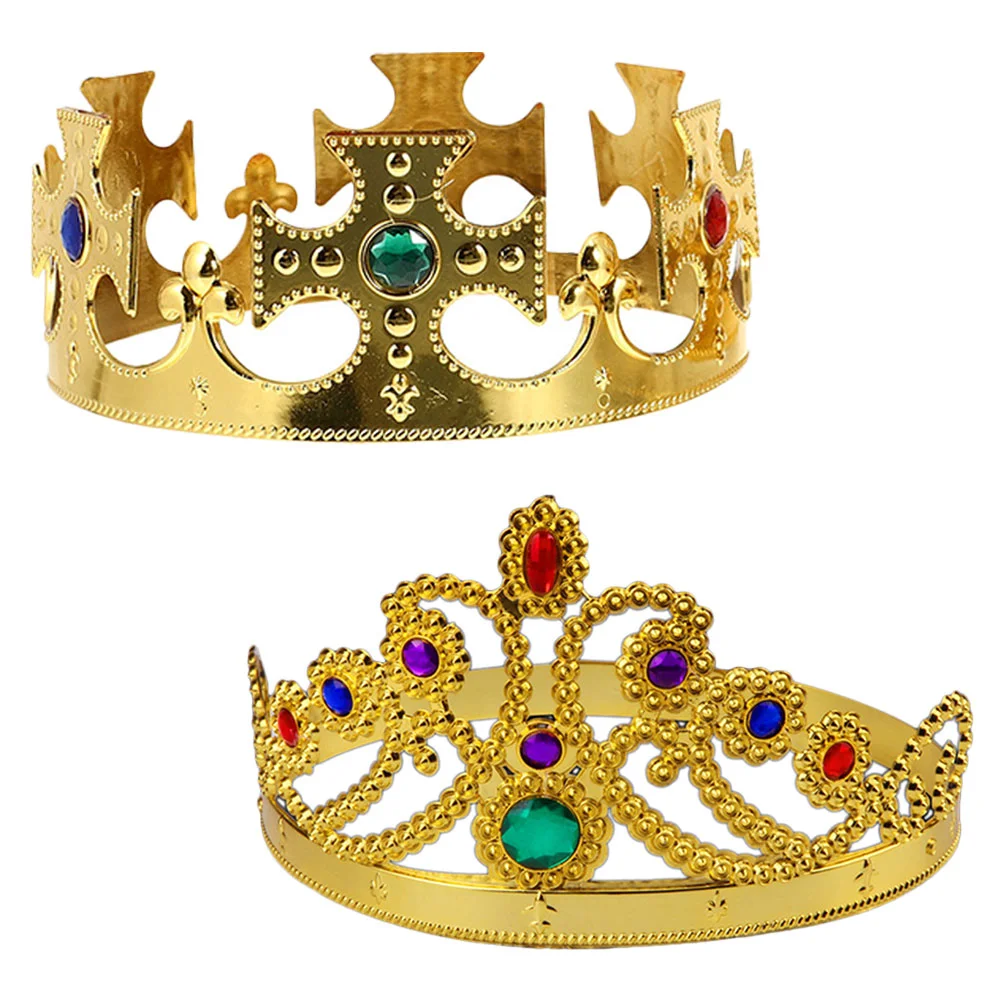 2 Pcs Crown Halloween Party Crown Ornament Party Headwear Cosplay Decor Prop Delicate Decoration Ornament