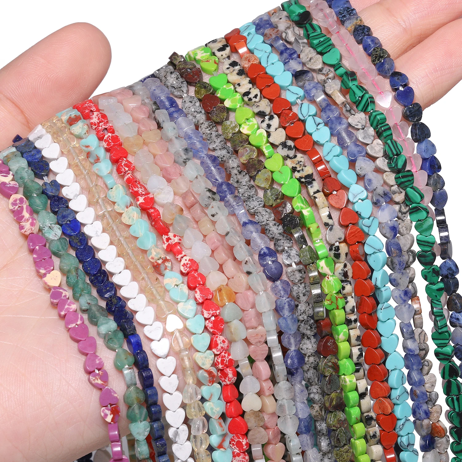 

2x4 мм натуральный камень плоские бусины-разделители в форме сердца для изготовления ювелирных изделий ручной работы праздничные подарки для свадебной вечеринки DIY аксессуары