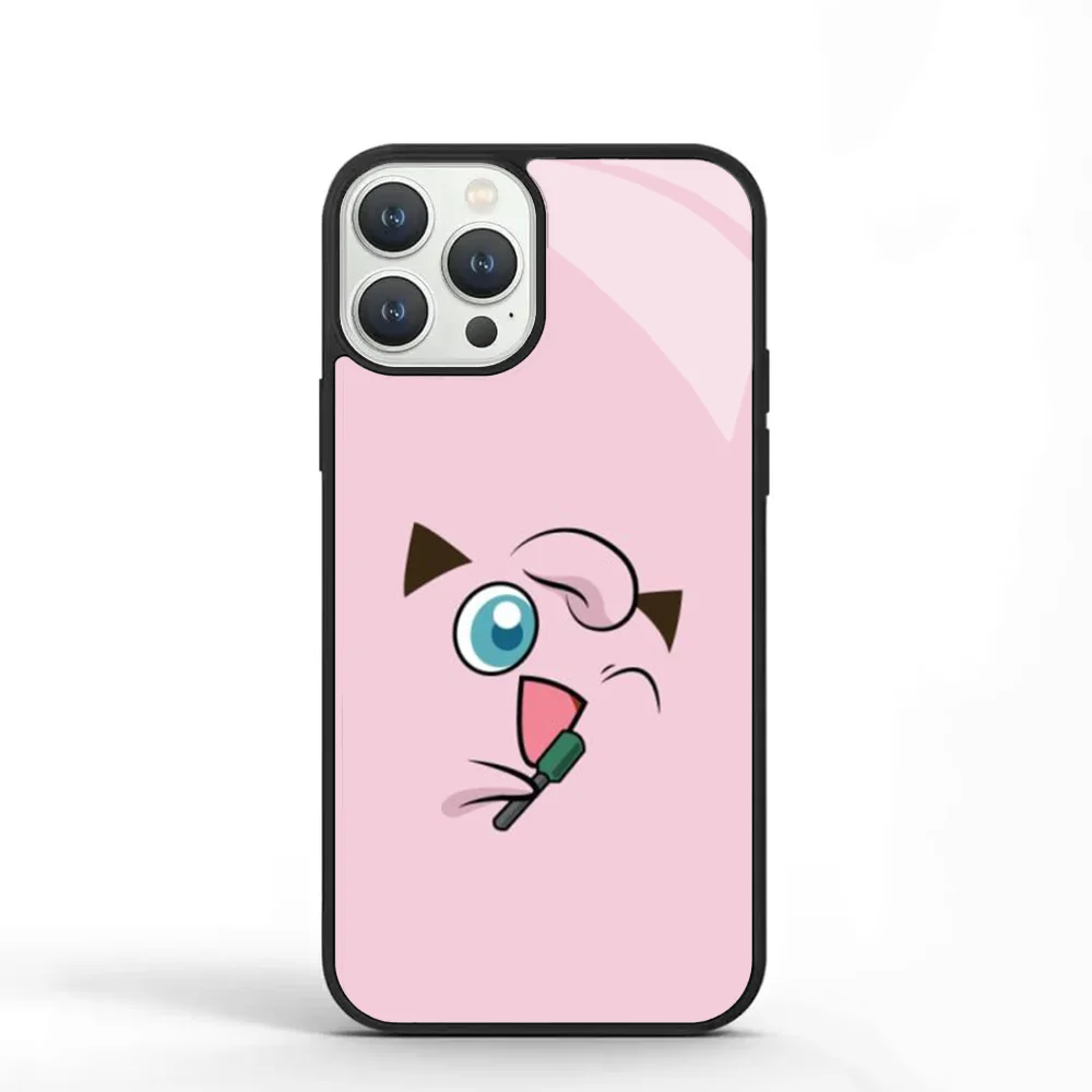 Capa P-Pokémon-N Phone para iPhone, 11, 12, 13, 14, 15 Plus Pro Max, Espelho Acrílico, PC, Capa TPU