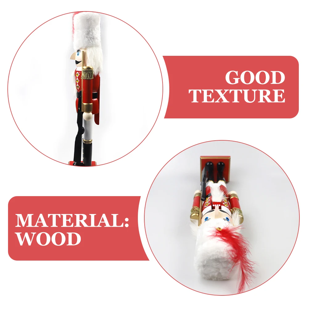 

Wooden Nutcracker Wooden Nutcracker Puppet 5cm Christmas Gift Red White Gold Xmas Table nament Desktop Craft LL0037
