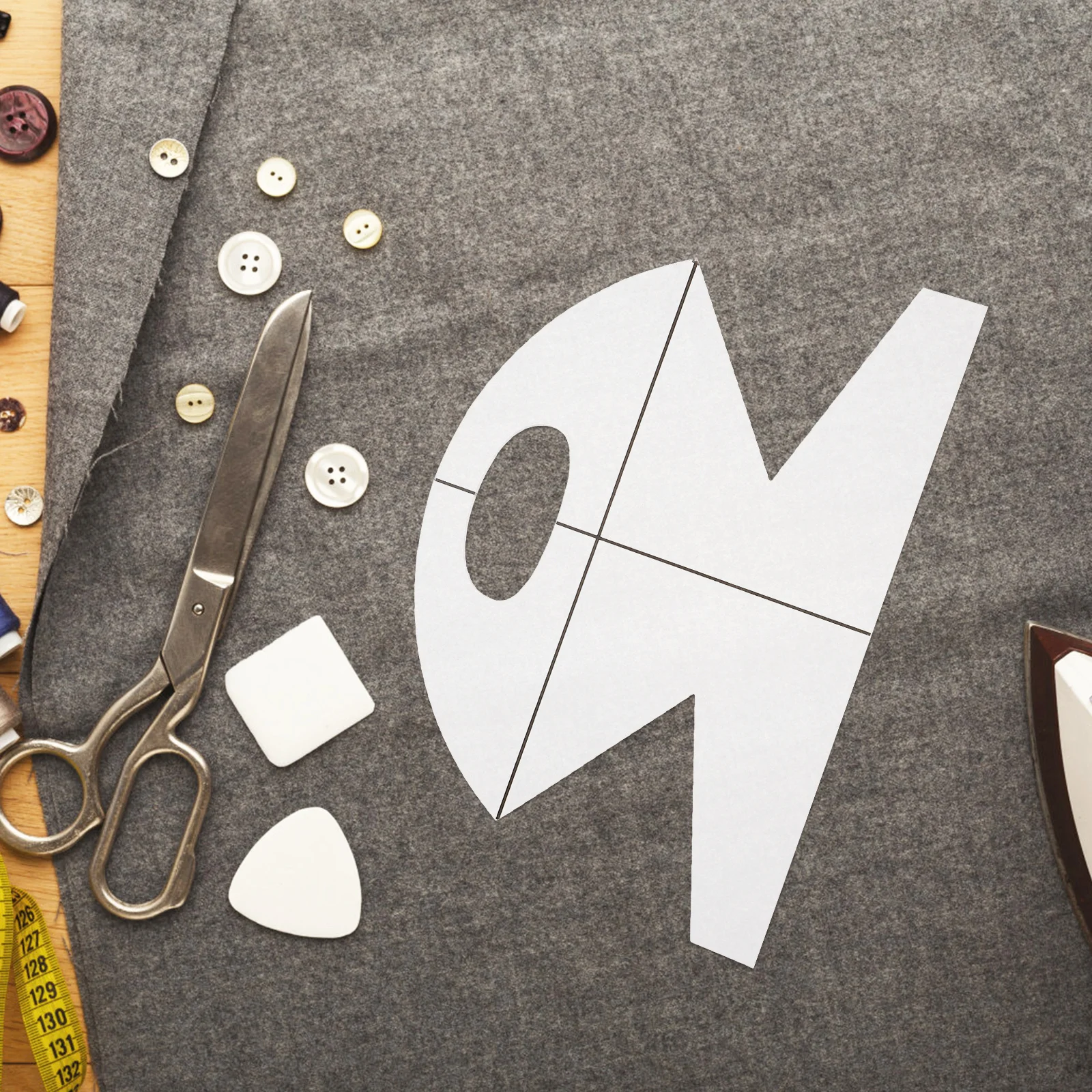 Acrylic Cookie Basket Bag Sewing Ruler Durable Quilting Ruler Patchwork Template for Fabric DIY Stitching Tool