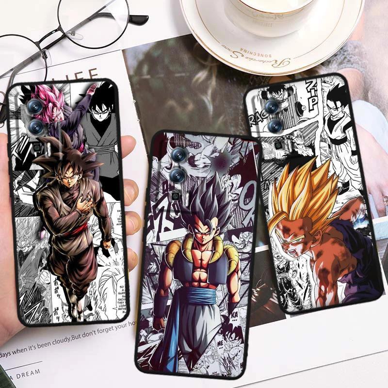 Manga D-Dragon Ball Z Art For Xiaomi Redmi 9A 9C 9AT 10C 9 9T 10 12C 13C A3 12 K60 A1 K50 K40 5G Black Cover Phone Case