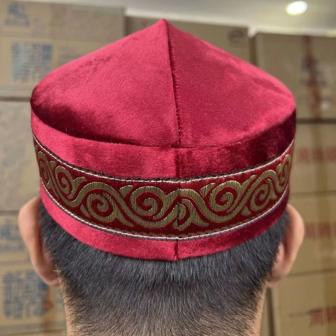 Freeshipping Muslim Caps For Men Colthing Lint Crochet Hat Turkey Kufi Islamic Kippah Hijab Jewish Turban Cotton Winter Warm