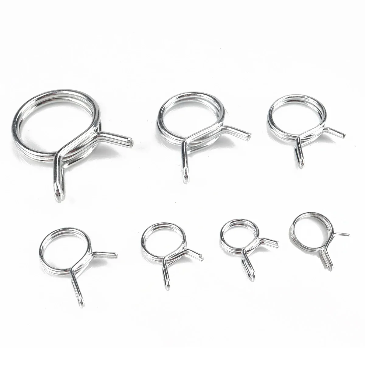 250 قطعة خط الوقود خرطوم أنابيب مقاطع الربيع المشابك مجموعة متنوعة للدراجات النارية سكوتر ATV 5-14 مللي متر مقاطع انبوب ماء