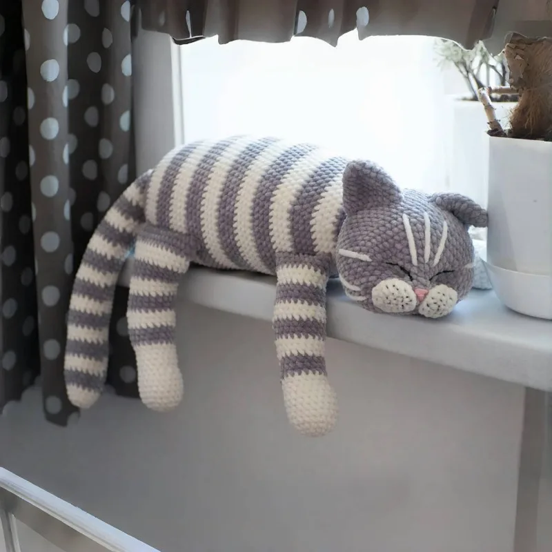 Cross-border hot-selling wool handmade knitted animal doll, handmade crochet wool bag material bag