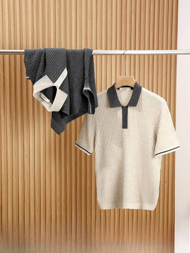 

Laoqian Style Luxury Linen Short Sleeve Men's Shirt Summer 2015 Casual Wear Skin-friendly Breathable Knitted