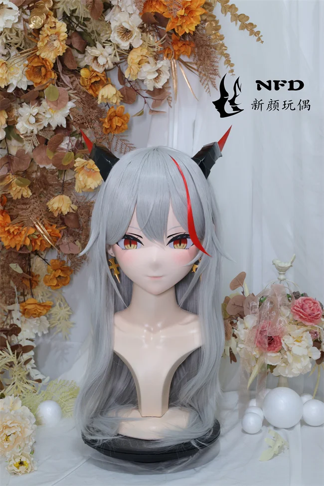 

(NFD-47-3)Customize Full Head With Lock Crossdress Doll Female/Girl Japanese Anime Cartoon Character Kig Cosplay Kigurumi Mask