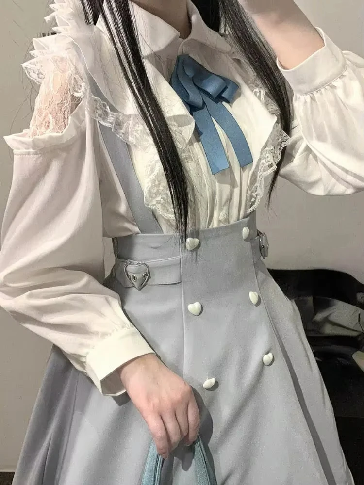 

Y2k Aesthetic Streetwear Solid Mini Skirt Summer Fairy High Waist Vintage Button Star Women Skirts Harajuku Sweet Kawaii Faldas