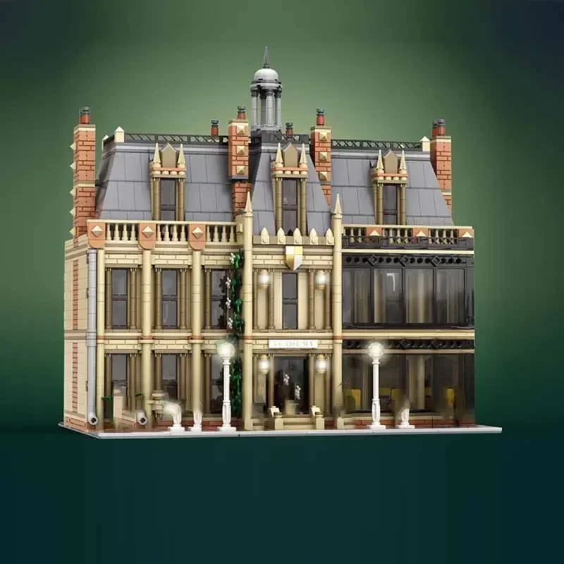 Popular Street View Model MOC Building Brick Multi Functional School Modular Technology Gifts Holiday Assemble Children Toy Suit