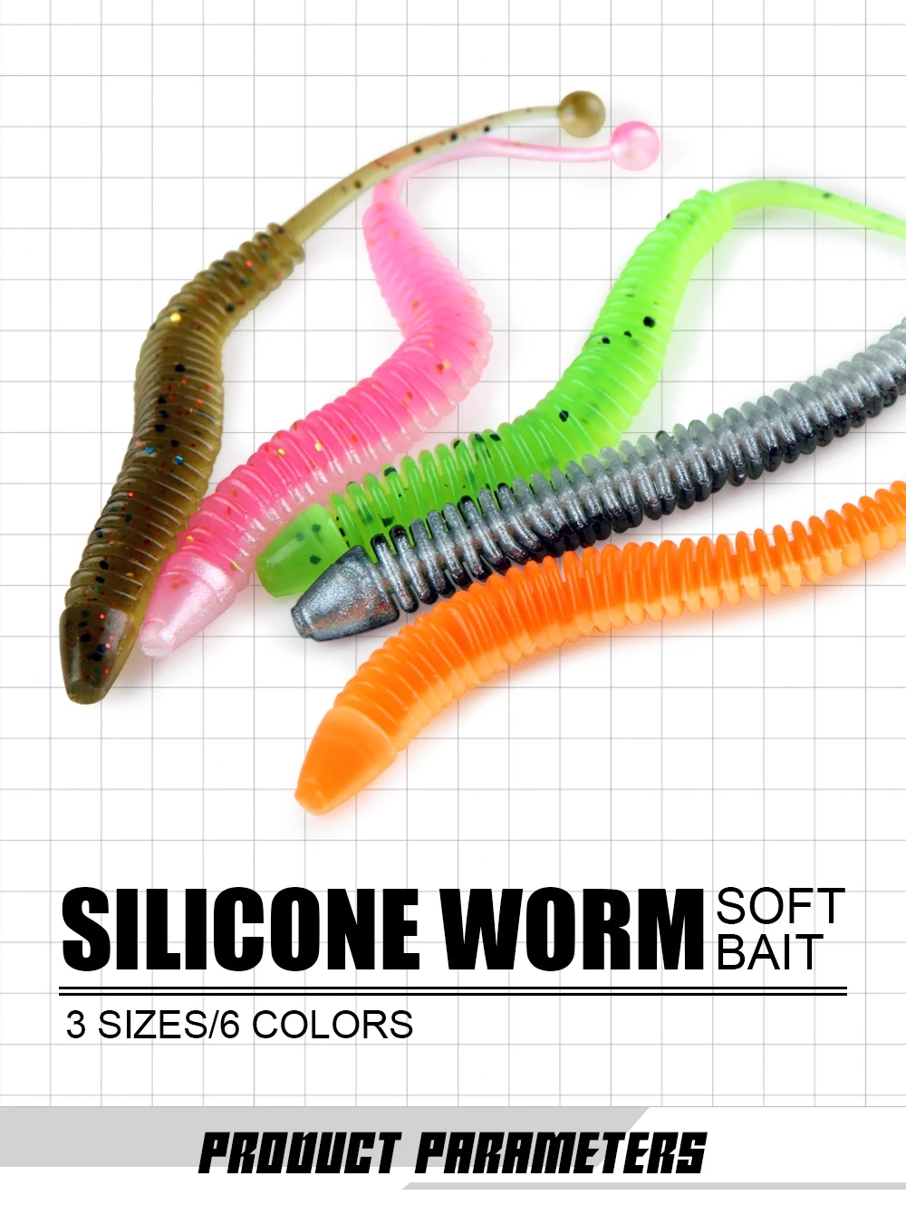 Spinpoler Weiche Köder Angeln Köder Shad Stick Wurm Meer Bass Gefälschte Regenwurm Künstliche Forelle Bass Drop Shot Barsch Leurre 10 teile/paket – Detail 1