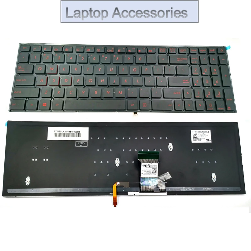 Nuevo para Asus ROG G501 G501J G501JW G501V G501VW ZenBook Pro UX501 UX501J UX501JW UX501V UX501VW teclado del ordenador portátil retroiluminado de EE. UU.