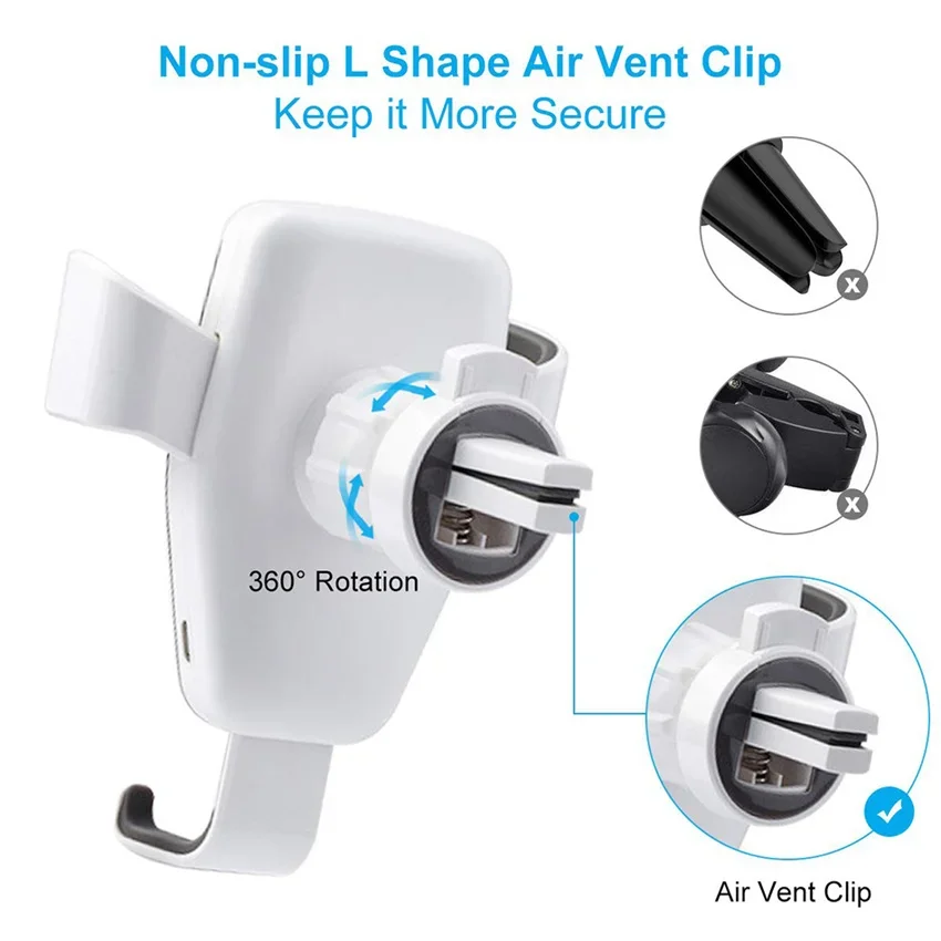 30W Wireless Fast Charger Car Mount Air Vent Mobile Phone Holder Charging Stand For IPhone 14 13 12 11 X Pro Max Xiaomi Samsung - náhled 4