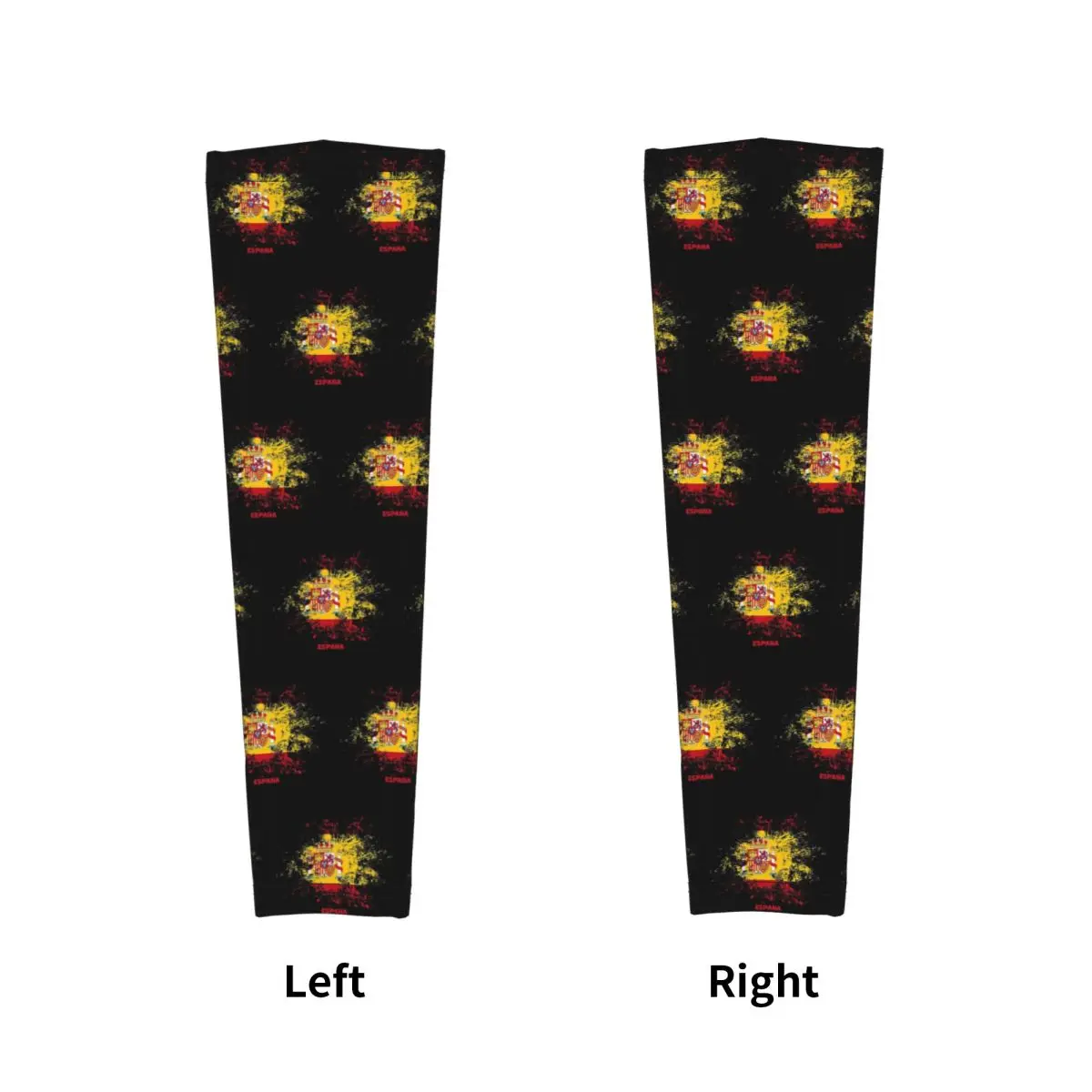 Spain Watercolor Spaniard Flag Spanish Outfit Outdoor Arm Sleeves Sun UV Protection Cover Summer Cycling Tattoo Sleeves