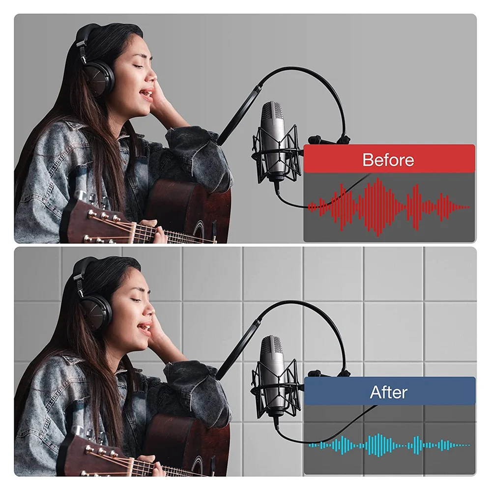 Self-Adhesive Acoustic Panels 12 Pack,12 x 12 x 0.4 inch Sound Proof Padding,Sound Absorbing Panel for Home ,White