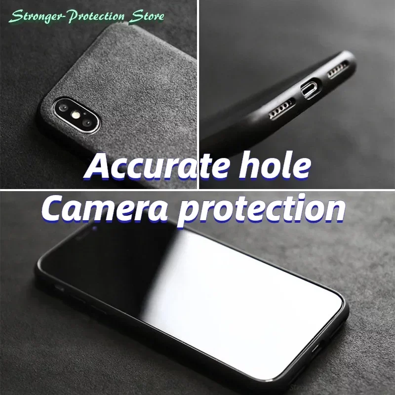 Italian Alcantara Leather Case for iPhone 15 Pro Max 14 13 12 11 Xs Max Luxury Business Phone Case iPhone 16 Pro Max Xs Xr case