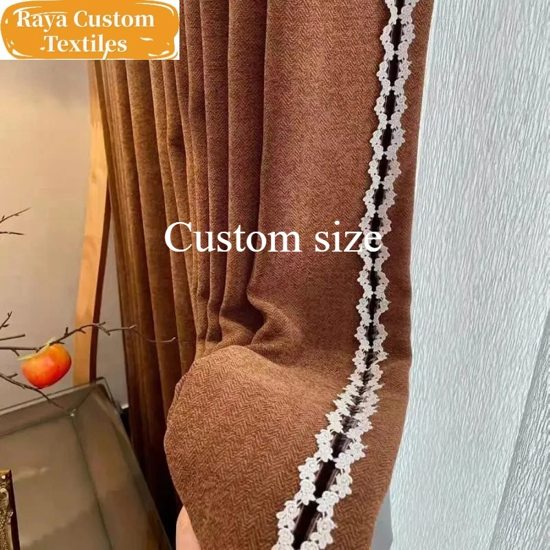 

Custom Size American Style European Fashion Curtains French Retro Bedroom Blackout New Style Living Room High-end Whole House