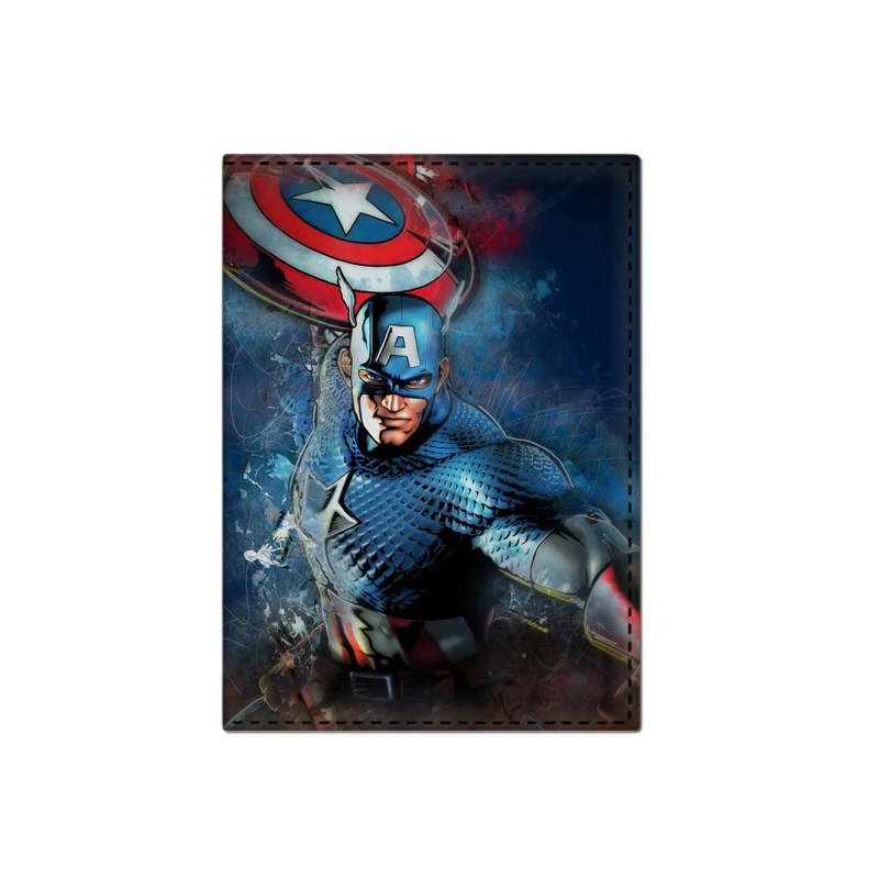 Funda de pasaporte de Spider Man, billetera de viaje, estuche funcional para documentos de negocios, Superhéroes, soporte personalizado para