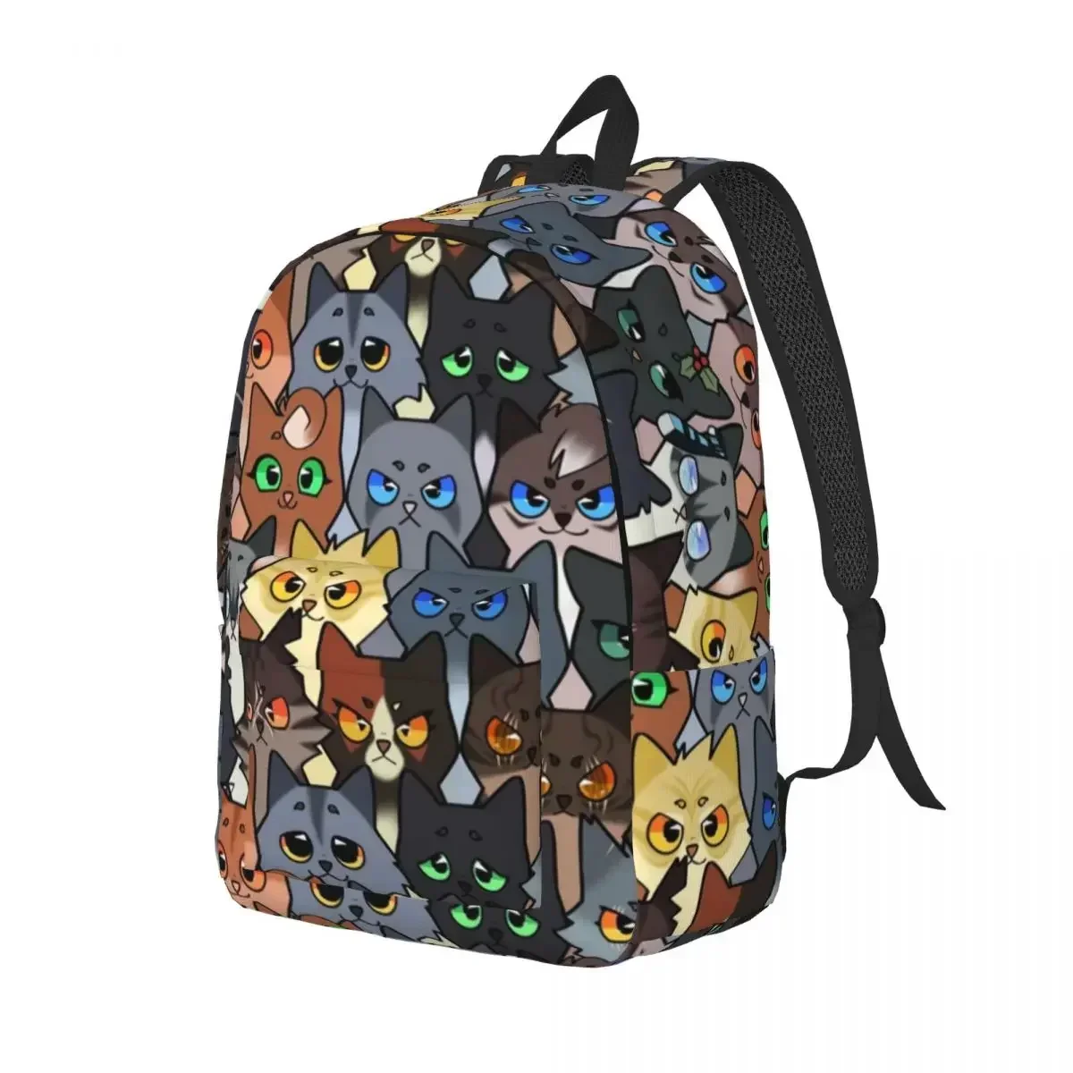 حقيبة كتب مدرسية للرجال والنساء من Warrior Kits Cat، حقيبة نهارية لطيفة للمشي لمسافات طويلة في الكلية المتوسطة والثانوية #2