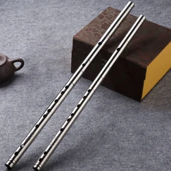 Professional Titanium Tube Deizei Flute CDEFG Key 6 Holes Chinese Metal Classic Woodwind, musical Instruments Dizi flute