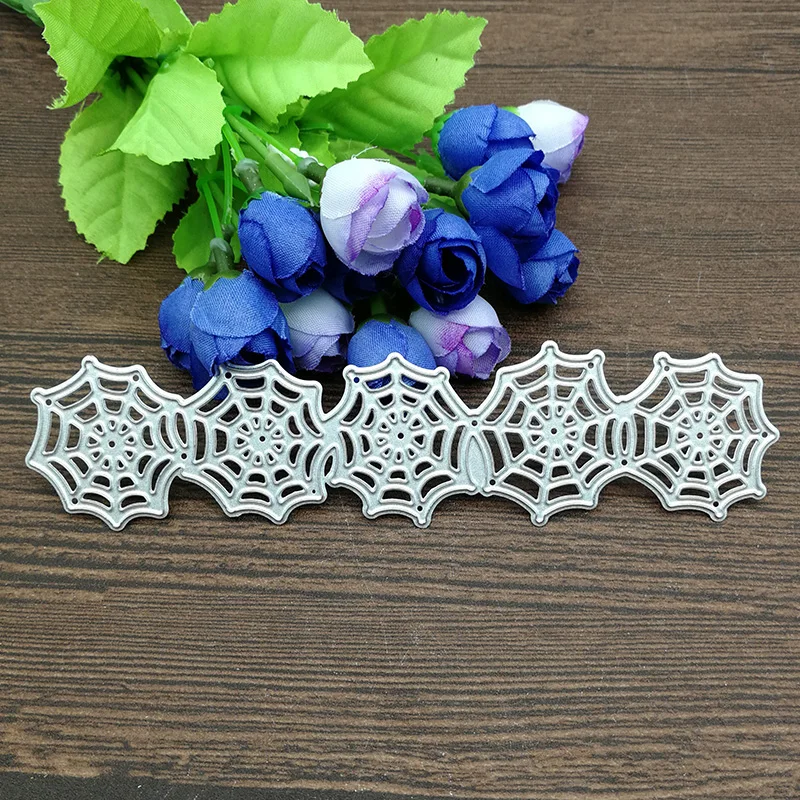 Pająk na Halloween strony internetowej z krajką z koronki krawędzi metalu matryce do cięcia DIY Die szablon do wycinania dekoracyjne Scrapbooking,