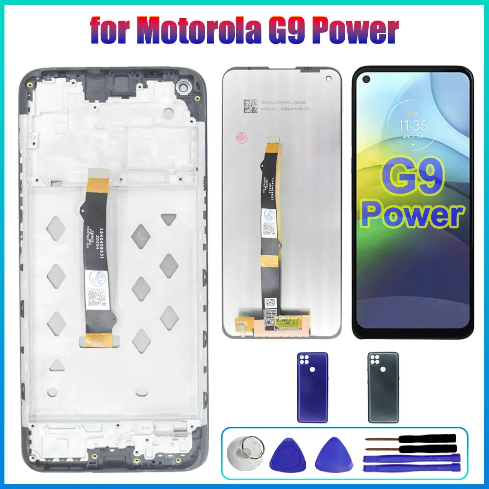 Nuevo LCD para Motorola Moto G9 Power XT2091 pantalla LCD Digitalizador de pantalla táctil reemplazo para G9 Power XT2091-3 LCD con marco