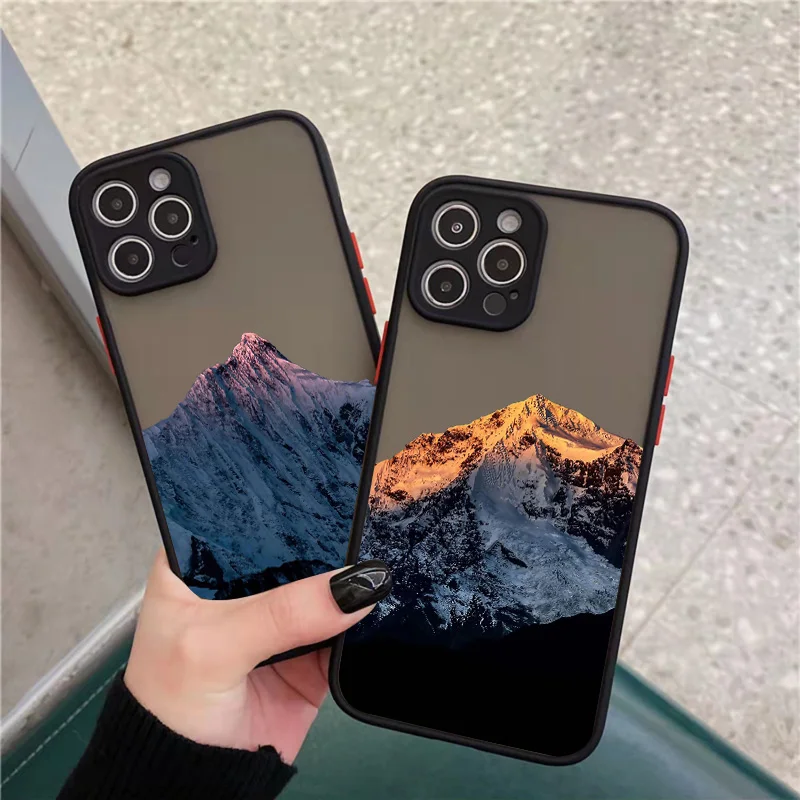 حافظة لهاتف آيفون 7 8 Plus SE2 X XR XS MAX 12 13 14 15 mini 11 Pro Max أغطية خلفية غير لامعة مقاومة للصدمات Fundas