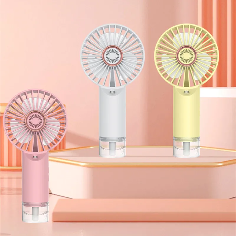 Custom Personal 1200mAh Mini Mist Air Cooler Fan Portable Wearable Outdoor Use Handheld Plastic Material Household Hotel