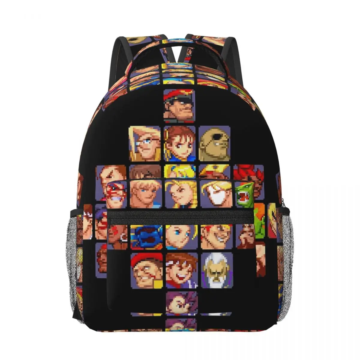

Defeated Portraits Super Street Fighter Backpacks Boy Girl Bookbag Students School Bags Portability Travel Rucksack Shoulder Bag