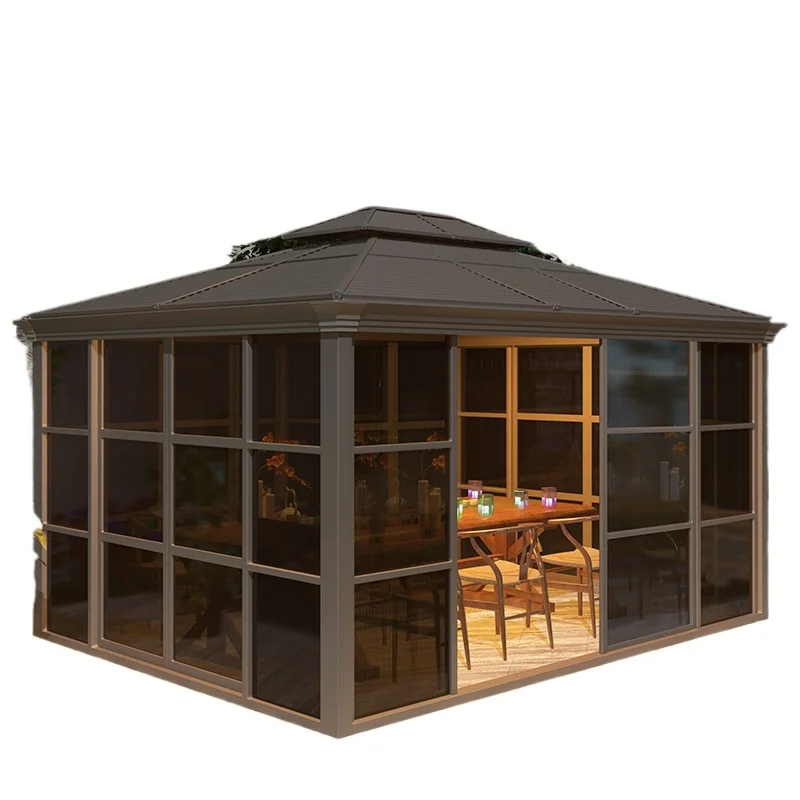

Movable sun room, outdoor garden villa assembly homestay aluminum alloy small house, courtyard pavilion