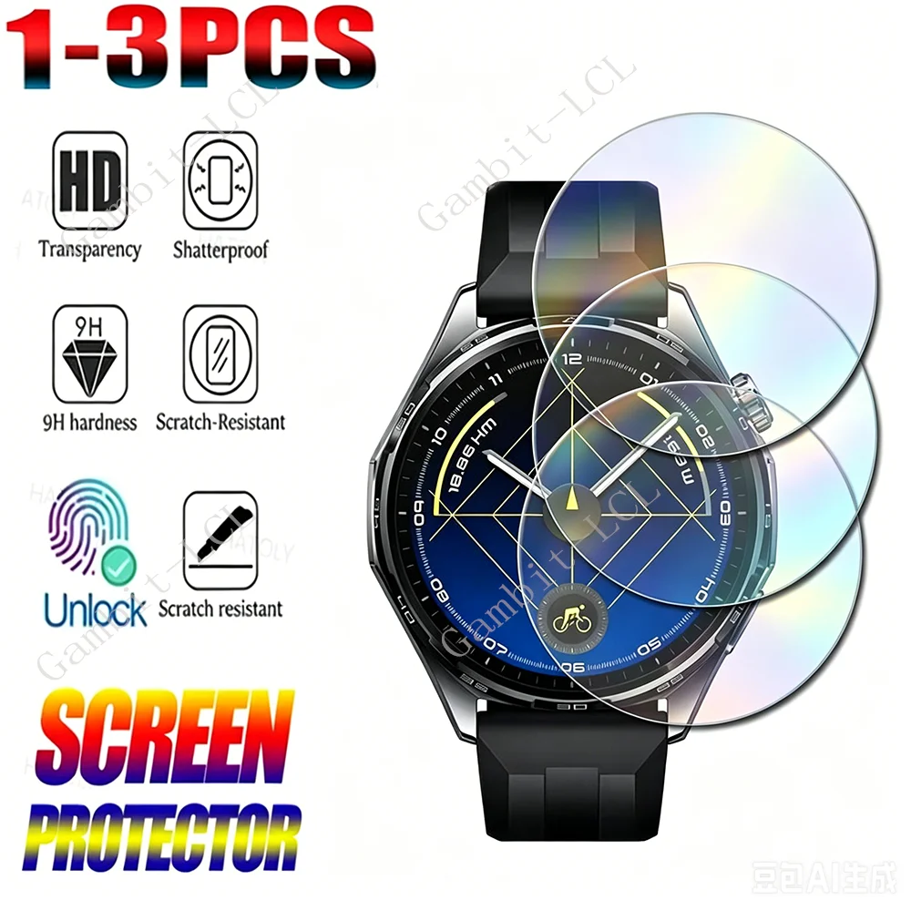 1-3PCS Tempered Glass For Huawei Watch GT 6 Pro / 46mm 41mm  SmartWatch  Protective ON GT6 GT6Pro Screen Protector Cover Film