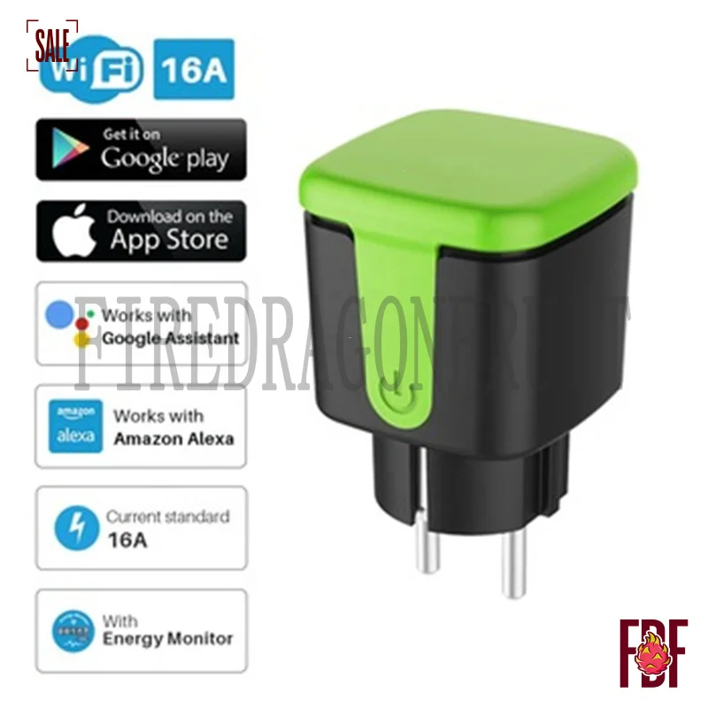 WiFi Socket EUPlug Waterproof IP66 Wireless ControlTimer Appliance Voice via Smartphone