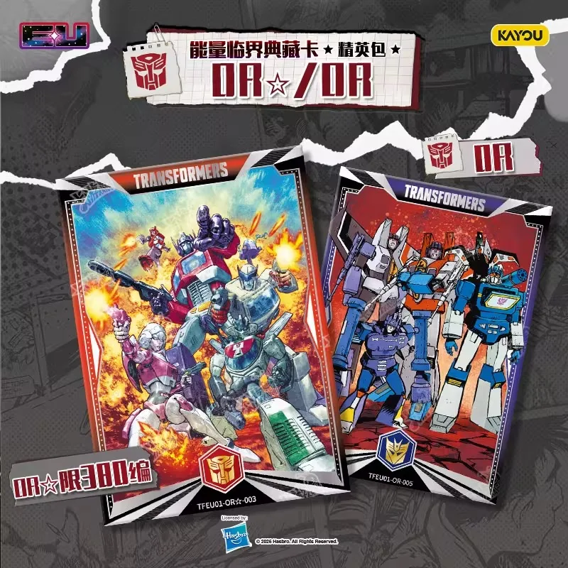 KAYOU Authentieke Nieuwe Transformers Card Energy Critical Edition Collector's Card Elite Pack Anime Merchandise Kindercadeau