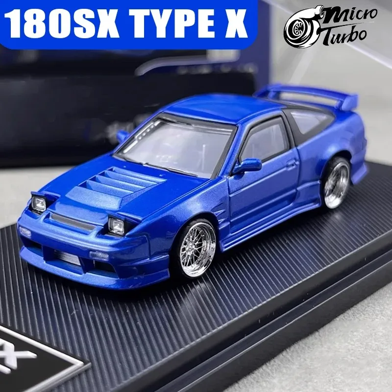 micro-turbo-1-64-180sx-type-x-alloy-motor-vehicle-toy-die-casting-metal-model-collection-boy-christmas-gifts