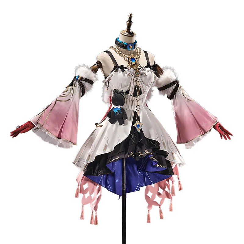 UWOWO Denia Cosplay Collab Series: Game Wuthering Waves Denia Cosplay Kostüm Wuwa Kopfbedeckung S-XL Halloween-Kostüm