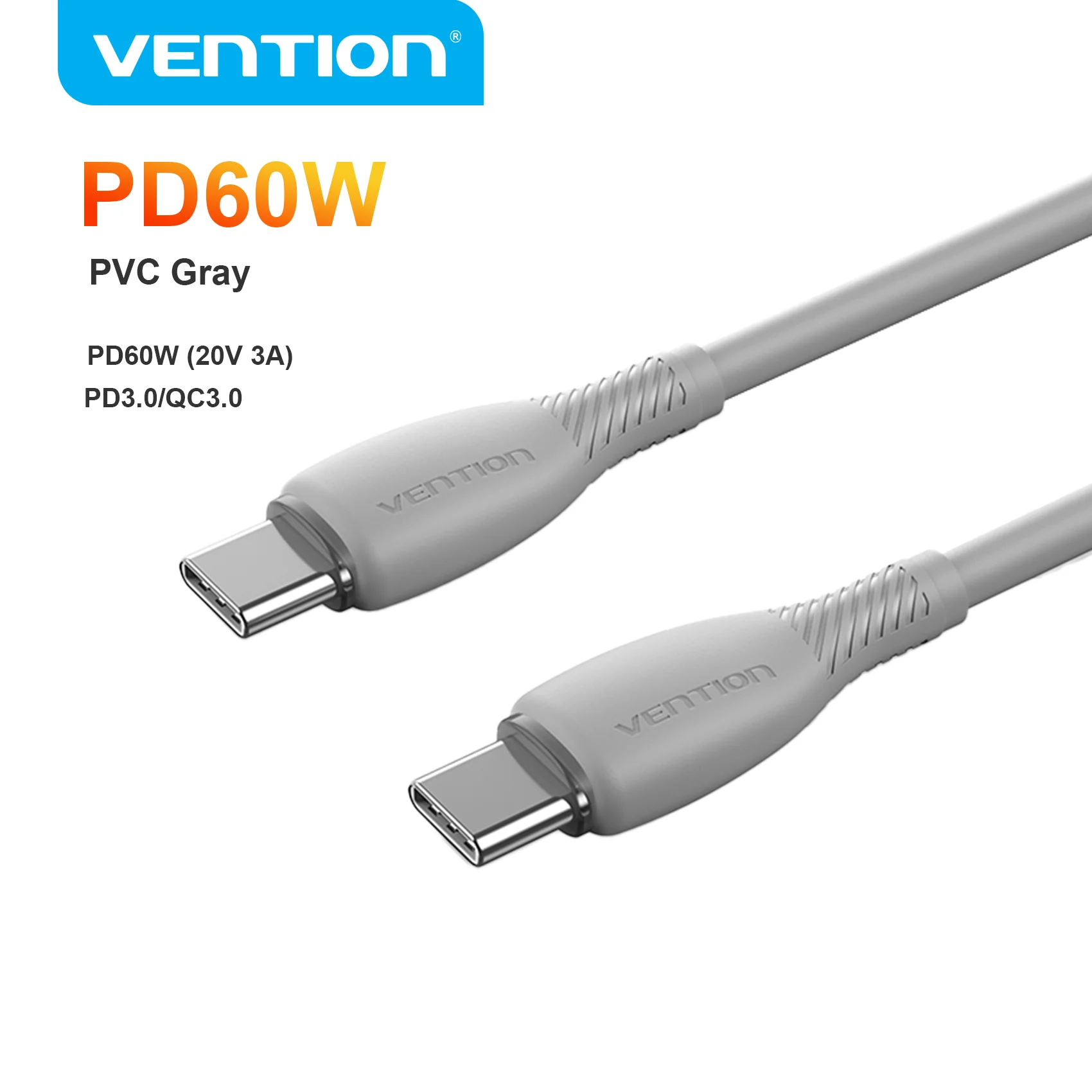 Vention 100W USB-C kabel Type-C naar USB-C PD snellaadkabel Type-C datakabel voor iPhone 17 16 15 Pro Max Samsung S26 S25 Xiaomi 17