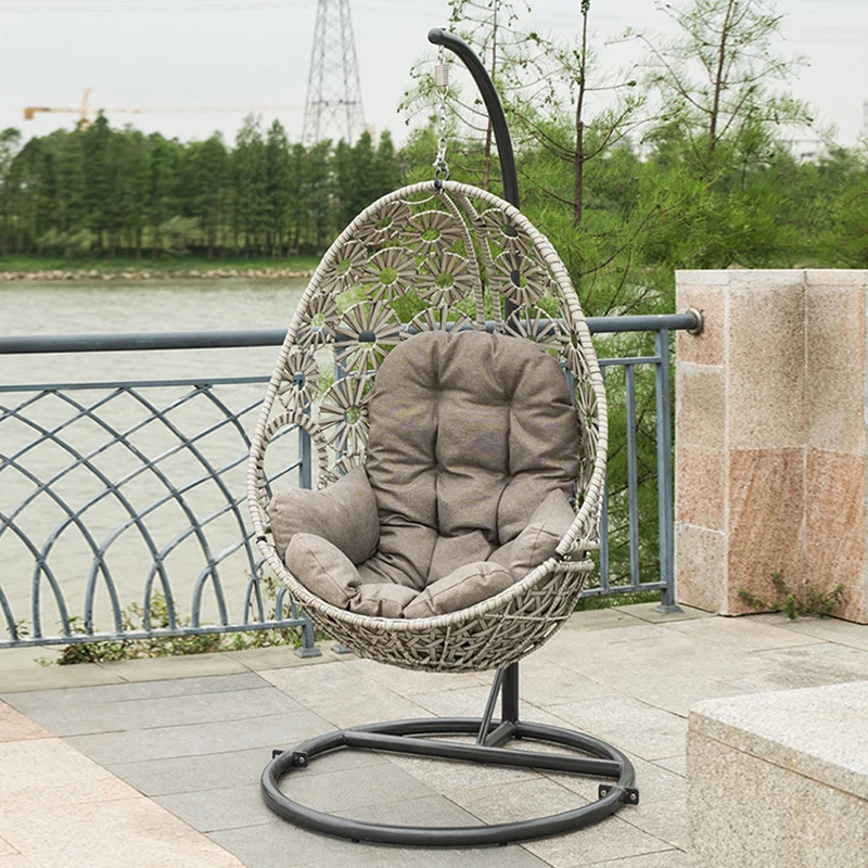 Outdoor indoor Swing egg basket Hanging Chair Cushion Cradle bird\'s nest Basket mat Wicker chair adult kid swing chair indoor