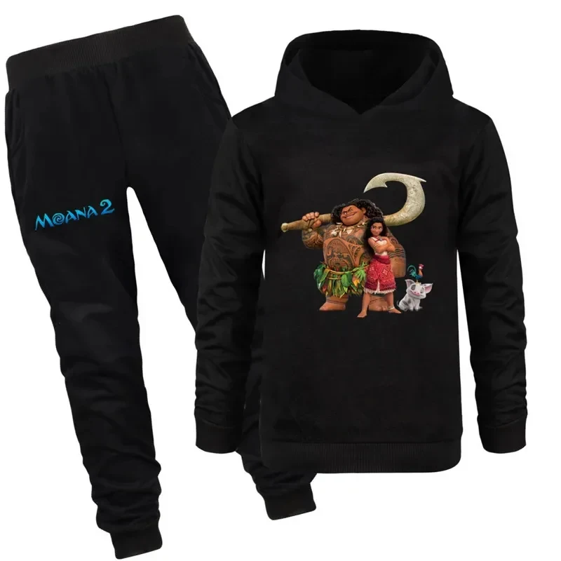 

New Halloween Cosplay Costume Ocean Adventure 2 Vaiana Hoodies Sweatshirts Set Kids Long-Sleeved Tops Pants Anime Role2 Mau2026★